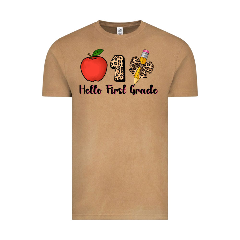 Hello First Grade Leopard 3200x2400 Vintage Tee by AdoDesignShop | Teevron