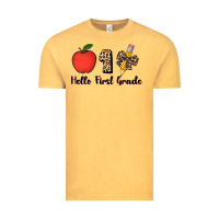 Vintage Mustard hello first grade leopard 3200x2400 Vintage Tee - AdoDesignShop