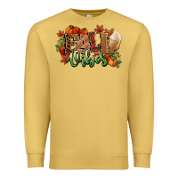 Antique Gold Fall vibes pumpkins Premium Sweatshirt - NancyCooperArtShop