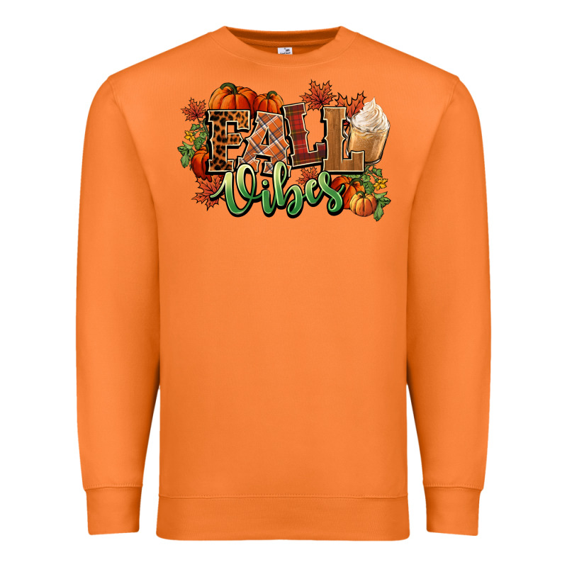 Fall Vibes Pumpkins Premium Sweatshirt by NancyCooperArtShop | Teevron