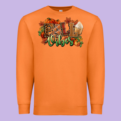 Fall Vibes Pumpkins Premium Sweatshirt Designed By Nancycooperartshop