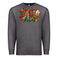 Charcoal Heather Fall vibes pumpkins Premium Sweatshirt - NancyCooperArtShop