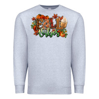 Heather Grey Fall vibes pumpkins Premium Sweatshirt - NancyCooperArtShop