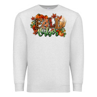 Oatmeal Heather Fall vibes pumpkins Premium Sweatshirt - NancyCooperArtShop