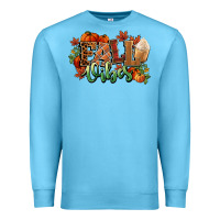 Ocean Blue Fall vibes pumpkins Premium Sweatshirt - NancyCooperArtShop