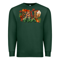 Sports Green Fall vibes pumpkins Premium Sweatshirt - NancyCooperArtShop