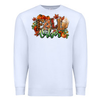 White Fall vibes pumpkins Premium Sweatshirt - NancyCooperArtShop