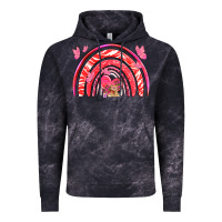 Cloud Black valentines day rainbow with heart Vintage Hoodie - NancyCooperArtShop