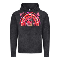 Vintage Black valentines day rainbow with heart Vintage Hoodie - NancyCooperArtShop