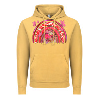 Vintage Mustard valentines day rainbow with heart Vintage Hoodie - NancyCooperArtShop