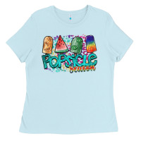 Baby Blue popsicle season Ladies Tee - SublimationCraftShop