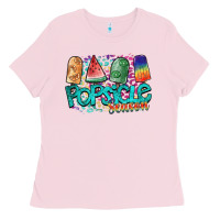 Bubblegum Pink popsicle season Ladies Tee - SublimationCraftShop