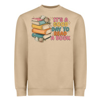 Mushroom it's a good day to read a book Heavyweight Sweatshirt - MaliasSmallBusiness