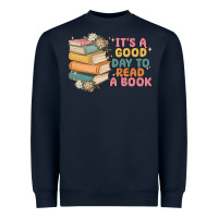 Navy it's a good day to read a book Heavyweight Sweatshirt - MaliasSmallBusiness
