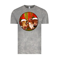 Cloud Rock Christmas Cow, Vintage Tee - Jasminsmagicworld