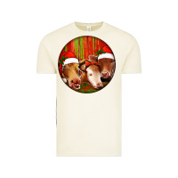 Vintage Arctic Christmas Cow, Vintage Tee - Jasminsmagicworld