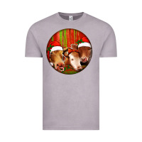 Vintage Zinc Christmas Cow, Vintage Tee - Jasminsmagicworld