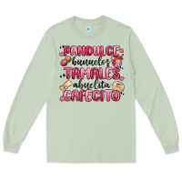 Matcha pandulce bunuelos tamales abuelita cafecito Long Sleeve Tee - MaliasSmallBusiness