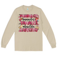 Mushroom pandulce bunuelos tamales abuelita cafecito Long Sleeve Tee - MaliasSmallBusiness