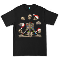 Black christmas human skeleton and skulls Premium Tee - FaDigitalArtStudio
