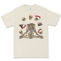 Bone christmas human skeleton and skulls Premium Tee - FaDigitalArtStudio