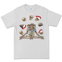 Dove Grey christmas human skeleton and skulls Premium Tee - FaDigitalArtStudio