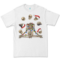 White christmas human skeleton and skulls Premium Tee - FaDigitalArtStudio