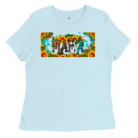 Baby Blue mama sunflower libbey cup Ladies Tee - HRA Design Shop