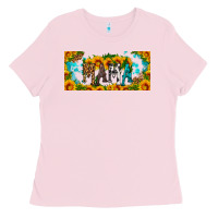 Bubblegum Pink mama sunflower libbey cup Ladies Tee - HRA Design Shop
