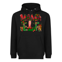 Black Christmas Mama Elf Heavyweight Hoodie - NancyCooperArtShop
