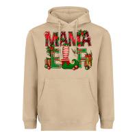 Mushroom Christmas Mama Elf Heavyweight Hoodie - NancyCooperArtShop