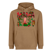 Toasted Coconut Christmas Mama Elf Heavyweight Hoodie - NancyCooperArtShop