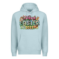 Blue Mist Happy Easter 2023 Premium Hoodie - HowdyJamesFarm