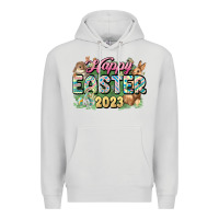 Dove Grey Happy Easter 2023 Premium Hoodie - HowdyJamesFarm