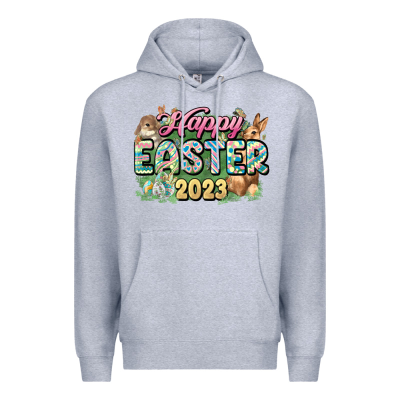 Happy Easter 2023 Premium Hoodie by HowdyJamesFarm | Teevron