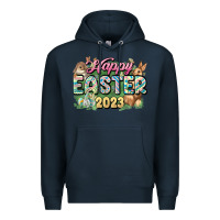 Navy Happy Easter 2023 Premium Hoodie - HowdyJamesFarm