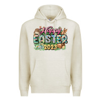 Oatmeal Heather Happy Easter 2023 Premium Hoodie - HowdyJamesFarm