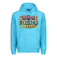 Ocean Blue Happy Easter 2023 Premium Hoodie - HowdyJamesFarm