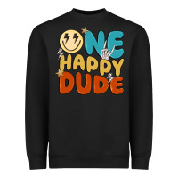 Black one happy dude Heavyweight Sweatshirt - MaliasSmallBusiness