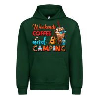 Forest Green weekends coffee and camping frappe coffee Urban Hoodie - FaDigitalArtStudio