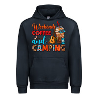 Navy weekends coffee and camping frappe coffee Urban Hoodie - FaDigitalArtStudio