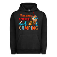 Pigment Black weekends coffee and camping frappe coffee Urban Hoodie - FaDigitalArtStudio