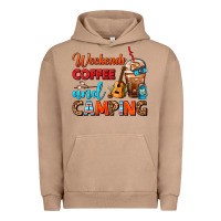Pigment Burro weekends coffee and camping frappe coffee Urban Hoodie - FaDigitalArtStudio