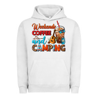 Pigment Lunar Rock weekends coffee and camping frappe coffee Urban Hoodie - FaDigitalArtStudio