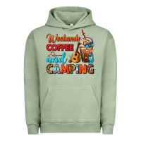 Weekends Coffee And Camping Frappe Coffee Urban Hoodie | Teevron