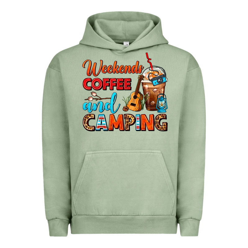 Weekends Coffee And Camping Frappe Coffee Urban Hoodie by FaDigitalArtStudio | Teevron