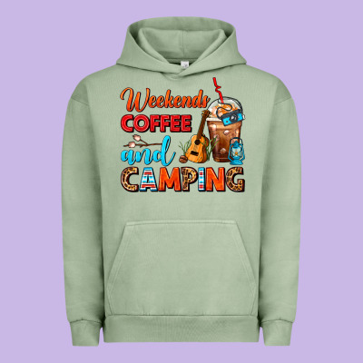 Weekends Coffee And Camping Frappe Coffee Urban Hoodie Designed By Fadigitalartstudio