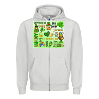 Dove Grey st patrick's day Zipper Hoodie - Artiststas