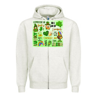 Oatmeal Heather st patrick's day Zipper Hoodie - Artiststas