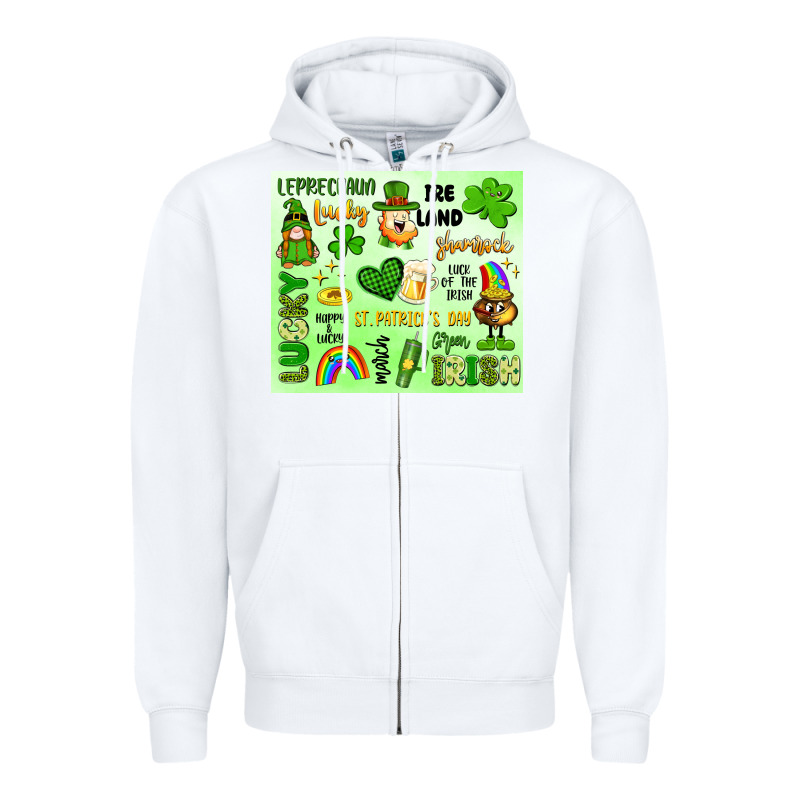 St Patrick's Day Zipper Hoodie by Artiststas | Teevron